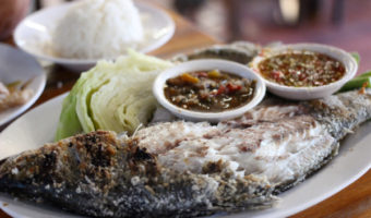 Night market On Nut BTS, whole grilled fish